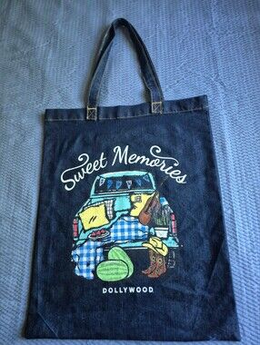 Dollywood Sweet Memories Denim Tote Bag 18.5"×15"